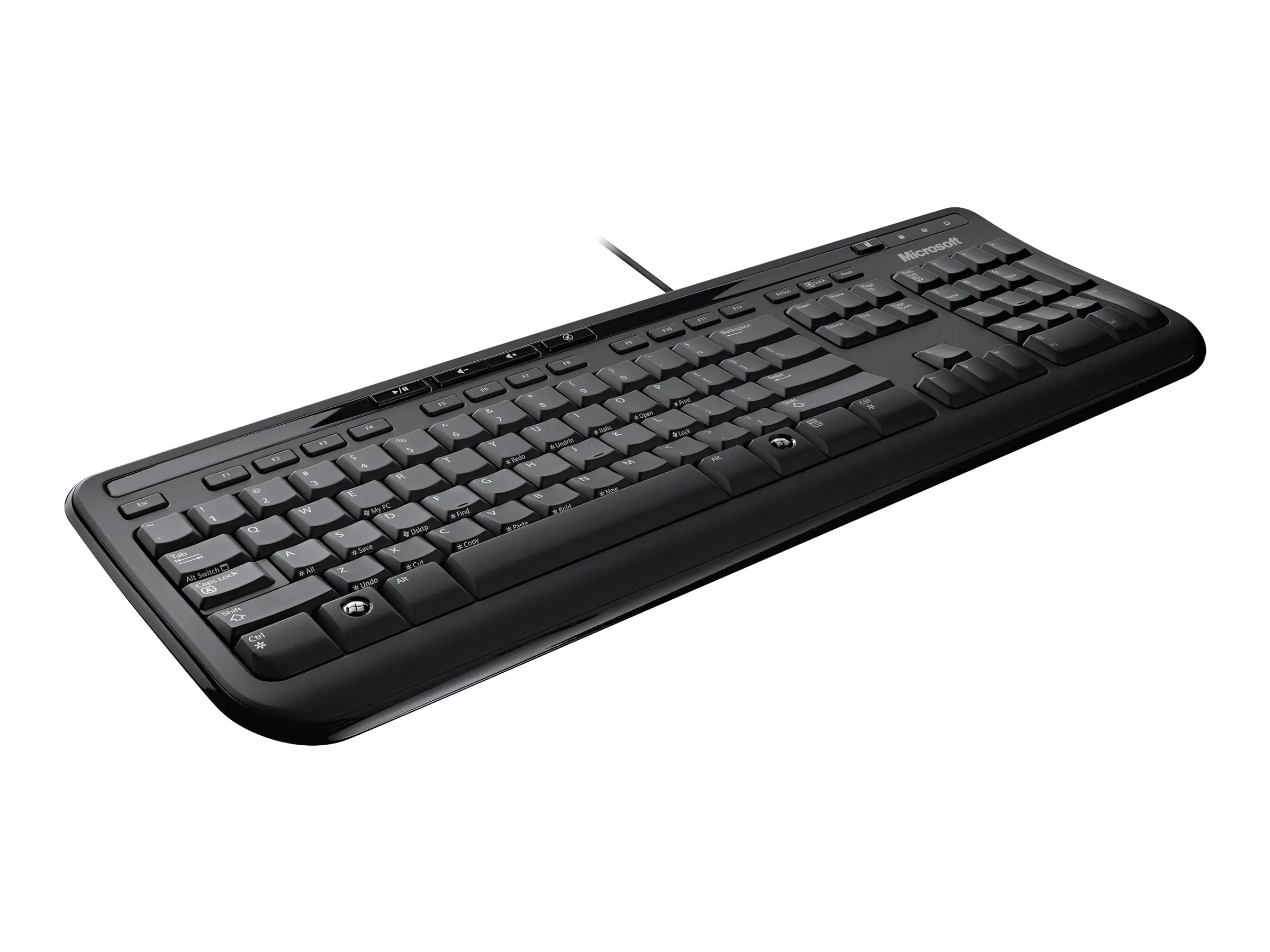 Microsoft Wired Keyboard 600 - Tastatur - USB - Englisch - Schwarz