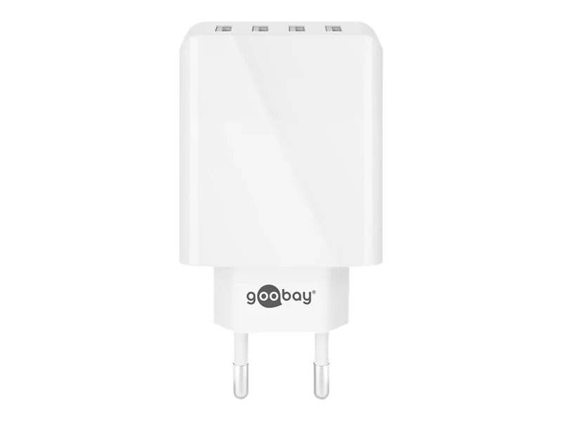 goobay - Netzteil - 30 Watt - 3 A - 4 Ausgabeanschlussstellen (4 x USB) - weiß goobay - Netzteil - 30 Watt - 3 A - 4 Ausgabeanschlussstellen (4 x USB) - weiß
