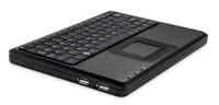 Perixx PERIBOARD-510 H PLUS IT, Mini USB-Tastatur, Touchpad, Hub, schwarz