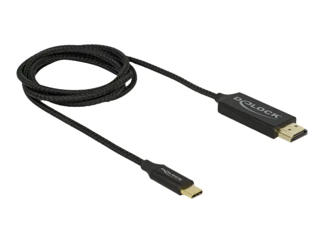 Delock - Adapterkabel - 24 pin USB-C männlich zu HDMI männlich - 1 m - Schwarz - 4K Unterstützung