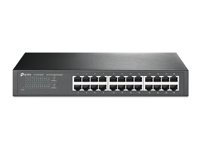 TP-LINK TL-SG1024D - Switch - 24 x 10/100/1000 - Desktop, an Rack montierbar TP-LINK TL-SG1024D - Switch - 24 x 10/100/1000 - Desktop, an Rack montierbar