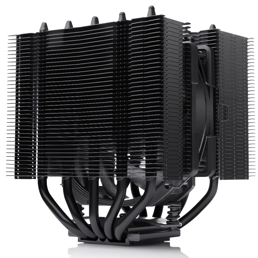 Noctua chromax.black NH-D12L - Prozessor-Luftkühler - (für: LGA1156, LGA1155, LGA1150, LGA1151, AM4, LGA1200, LGA1700, AM5, LGA1851) - Kupfersockel und Kühlrohre mit Aluminiumkühlrippen - 120 mm - Schwarz