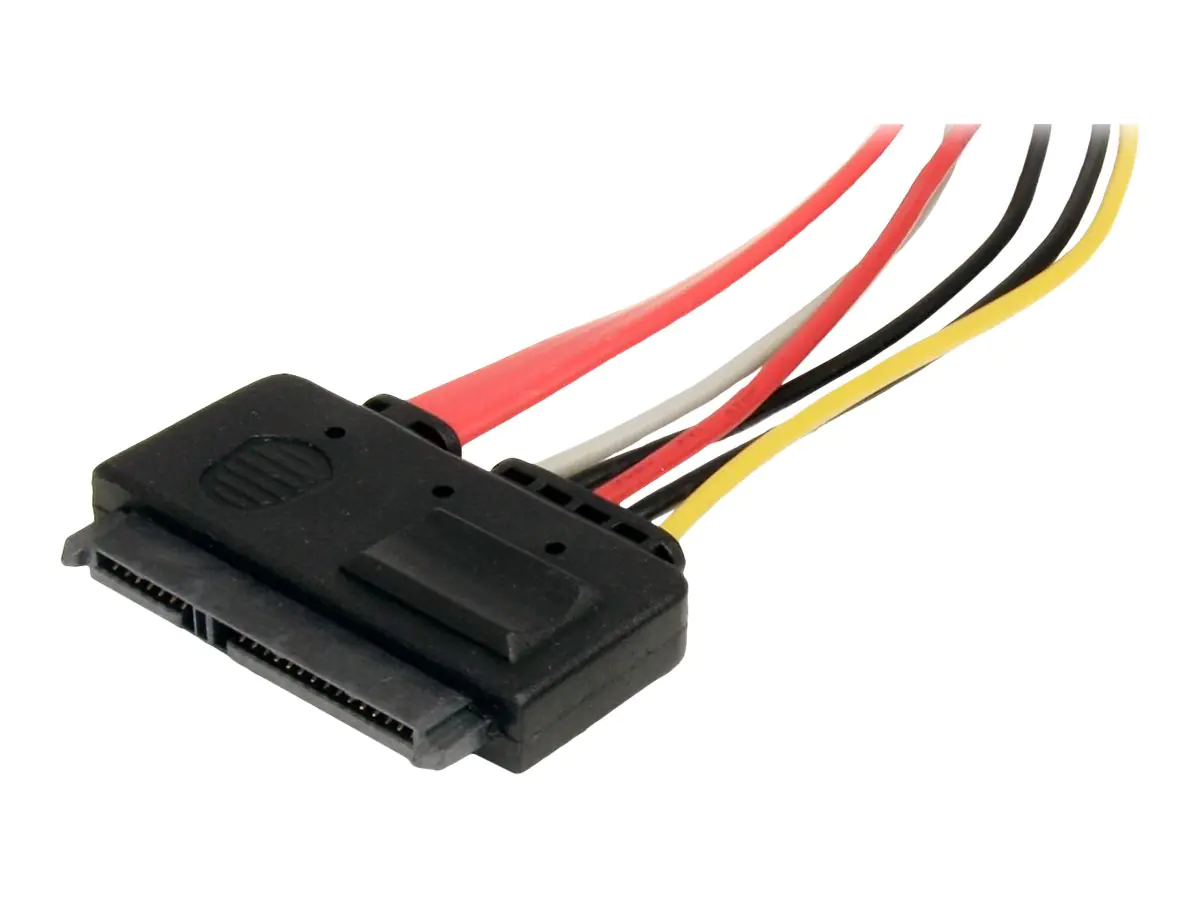 StarTech SATA Verlängerung 30cm - 22pin Kombikabel Stecker / Buchse - internes S-ATA Daten- Strom Verlängerungskabel - SATA-Verlängerungskabel - SATA Combo (W) zu SATA Combo (M) - 30.5 cm - Rot