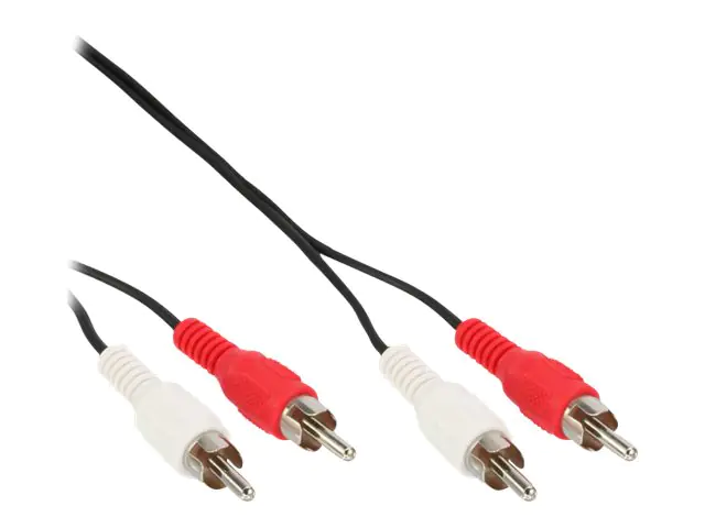 InLine - Audiokabel - RCA x 2 (M) bis RCA x 2 (M) - 10 m - Schwarz