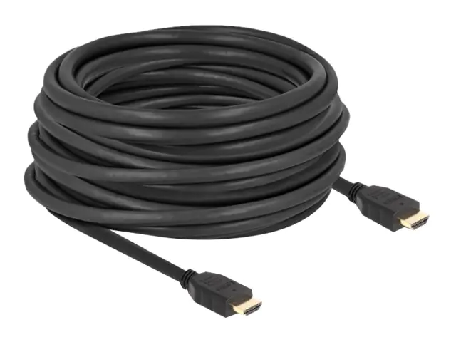 Delock - Highspeed - HDMI-Kabel mit Ethernet - HDMI männlich zu HDMI männlich - 12 m - Schwarz - Support von 8K 60 Hz, bis zu 48 Gbps Datentransferrate