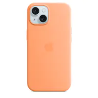 Apple - Hintere Abdeckung für Mobiltelefon - kompatibel mit MagSafe - Silikon - Orangensorbet - für iPhone 15