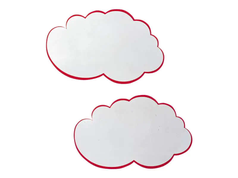 Franken GmbH FRANKEN - Moderationskarte - Wolke - 62 x 37 cm - weiß, Rot (Packung mit 20) UMZ WG