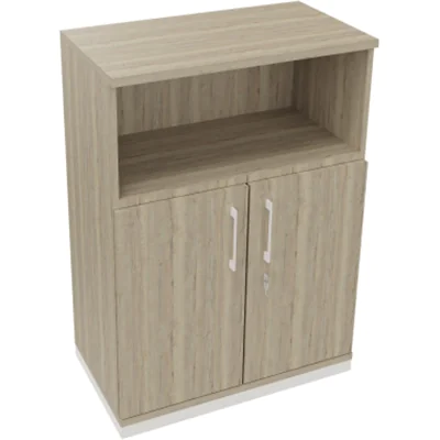 Kombischrank 2OH Tür 1OH Regal B800xT442xH1133mm ws/Eiche Nat Kombischrank 2OH Tür 1OH Regal B800xT442xH1133mm ws/Eiche Nat