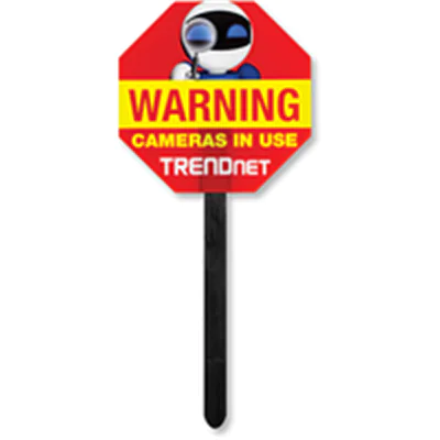 Trendnet Version v1.0R - Schild - Videoüberwachung - Achteck - 222 x 222 mm - Bodenaufstellung - PVC