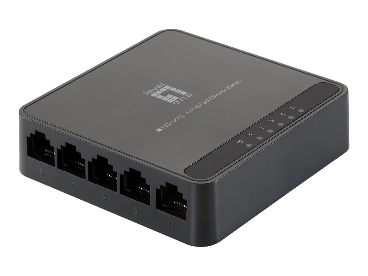 LevelOne FEU-0512 - Switch - unmanaged - 5 x 10/100 - Desktop