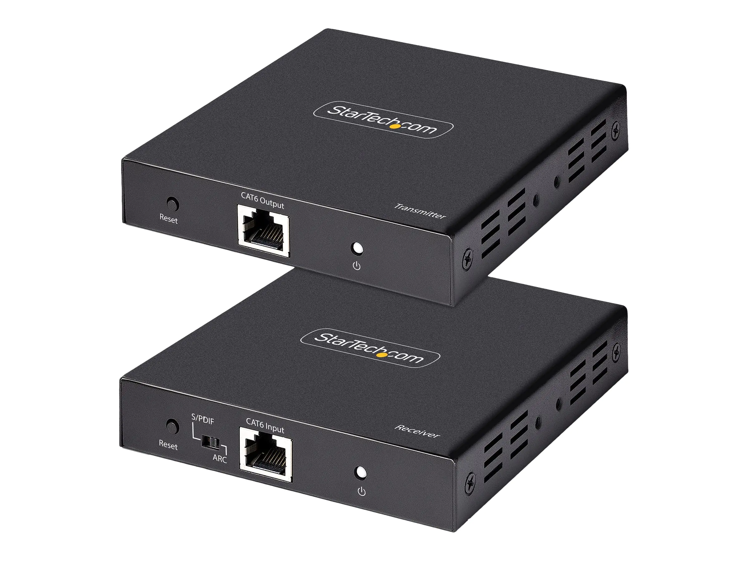 StarTech 4K HDMI Extender Over CAT5/CAT6 Cable, 4K 60Hz HDR Video Extender, Up to 230ft (70m), HDMI Over Ethernet Cable, S/PDIF Audio Out, HDMI Transmitter and Receiver Kit - Local Video Out, Power Over Cable (4K70IC-EXTEND-HDMI) - Video-/Audio-/Infrarot-