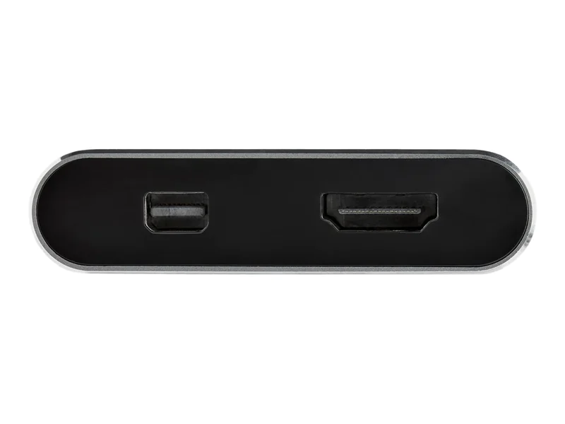 StarTech CDP2HDMDP USB-C-Multiport Adapter (4K 60Hz UHD, 2-in-1 USB Typ C auf HDMI/mDP Display oder Monitor) - Videoadapter - 24 pin USB-C männlich zu HDMI, Mini DisplayPort weiblich - 20.5 cm - Space-grau - 4K Unterstützung, aktiv