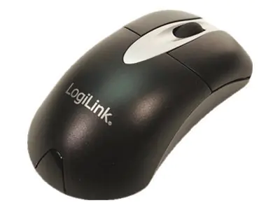 LogiLink - Maus - rechts- und linkshändig - optisch - 3 Tasten - kabelgebunden - USB - Schwarz