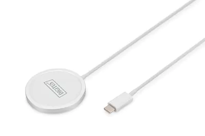 Digitus - Induktive Ladematte - magnetisch - 15 Watt - 2 A - weiß - für Apple Wireless Charging Case; AirPods; AirPods Pro; iPhone 12, 13, 14; Watch