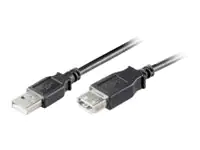 goobay - USB-Verlängerungskabel - USB (W) zu USB (M) - USB 2.0 - 3 m - Schwarz
