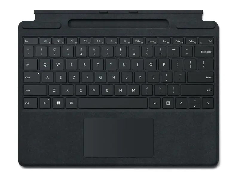 Microsoft Surface Pro Signature Keyboard - Tastatur - mit Beschleunigungsmesser, Touchpad, Surface Slim Pen 2 Ablage- und Ladeschale - QWERTZ - Deutsch - Schwarz - für Surface Pro 10, Pro 8, Pro 9, Pro X, Pro X for Business