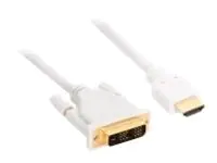 InLine - Adapterkabel - Single Link - HDMI männlich zu DVI-D männlich - 3 m - abgeschirmt - weiß