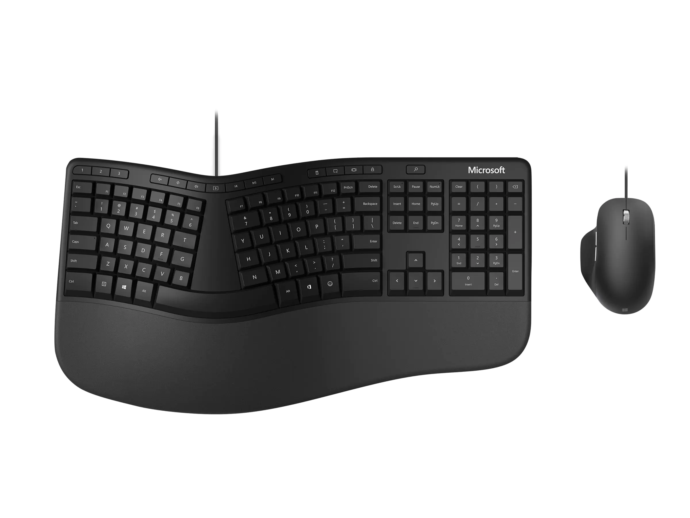 Microsoft Ergonomic Desktop - Tastatur-und-Maus-Set - USB - Deutsch - Schwarz