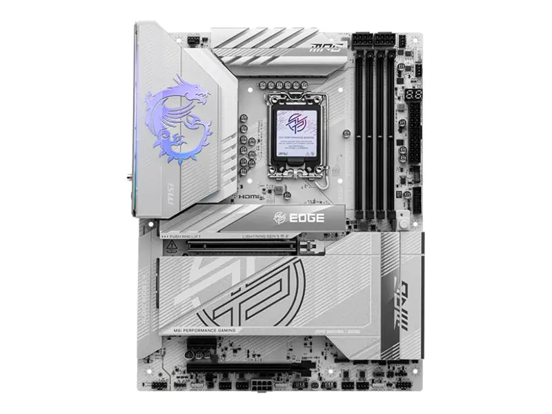 MSI MPG Z890 EDGE TI WIFI - Motherboard - ATX - LGA1851-Sockel - Z890 Chipsatz - USB4, USB 3.2 Gen 1, USB 3.2 Gen 2, USB-C 3.2 Gen 2x2, USB-C 3.2 Gen2 - 5 Gigabit Ethernet, Wi-Fi 7, Bluetooth - Onboard-Grafik (CPU erforderlich) - HD Audio (8-Kanal)