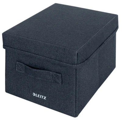 Leitz Aufbewahrungsbox Fabric klein 19 x 16 x 28,5 cm (B x H x T) Karton/Stoff samtgrau 2 St./Pack.