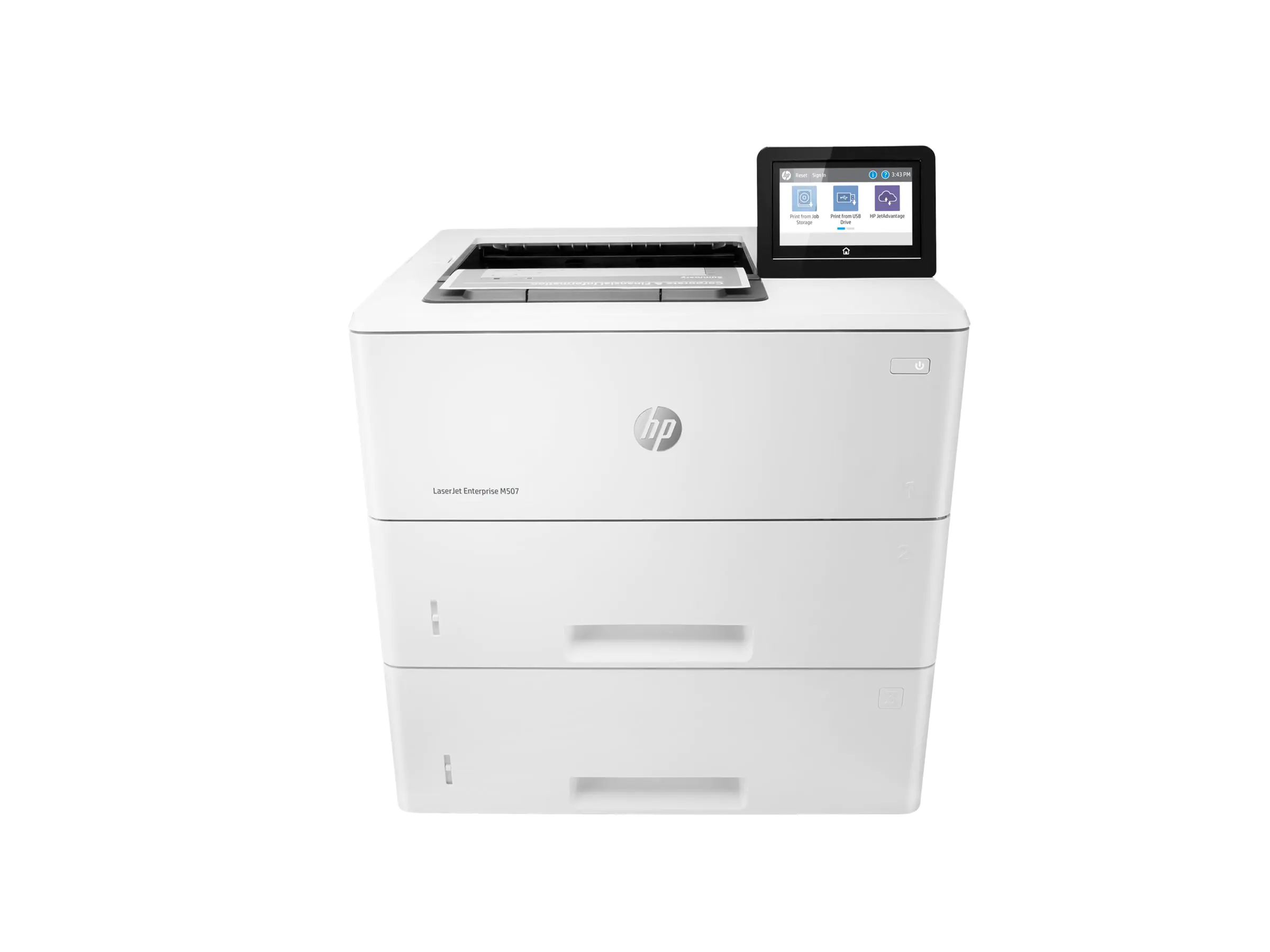 HP LaserJet Enterprise M507x - Drucker - s/w - Duplex - Laser - A4/Legal - 1200 x 1200 dpi - bis zu 43 Seiten/Min. - Kapazität: 1200 Blätter - USB 2.0, Gigabit LAN, Wi-Fi(n), USB 2.0-Host, Bluetooth LE