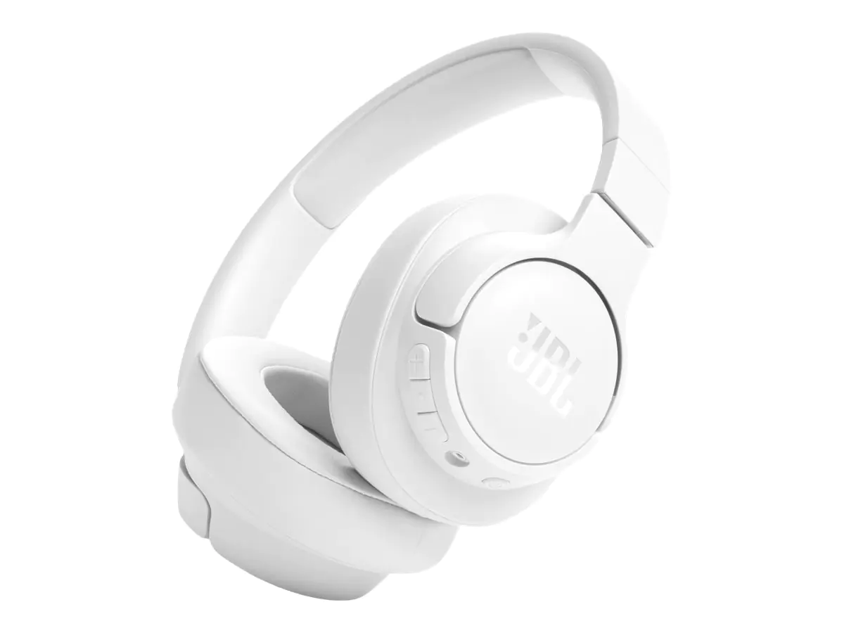 JBL TUNE 720BT - Kopfhörer mit Mikrofon - ohrumschließend - Bluetooth - kabellos, kabelgebunden - 3,5 mm Stecker - weiß