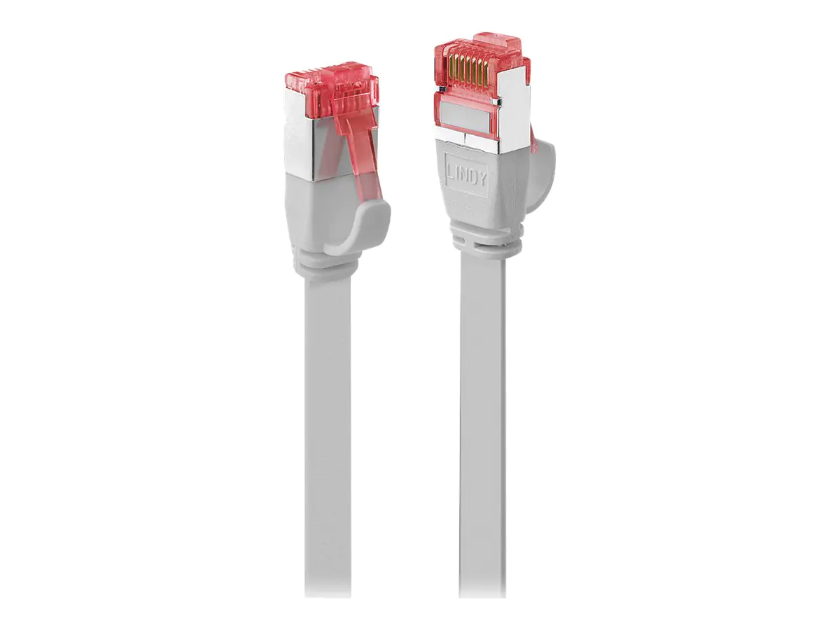 Lindy - Patch-Kabel - RJ-45 (M) bis RJ-45 (M) - 30 cm - U/FTP - CAT 6 - geformt, ohne Haken, flach - Grau Lindy - Patch-Kabel - RJ-45 (M) bis RJ-45 (M) - 30 cm - U/FTP - CAT 6 - geformt, ohne Haken, flach - Grau