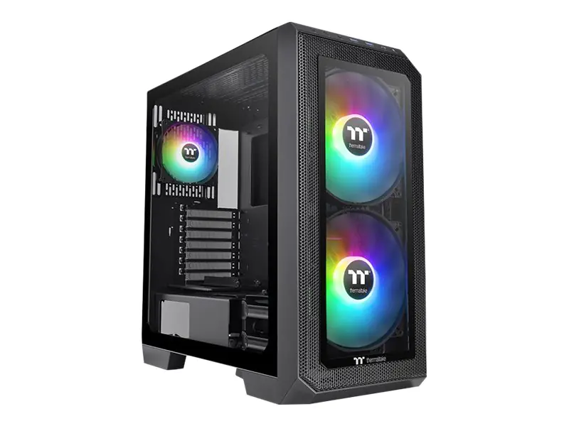 Thermaltake View 300 MX - Mid tower - E-ATX - Seitenteil mit Fenster (gehärtetes Glas) - keine Spannungsversorgung (PS/2) - Schwarz - USB/Audio
