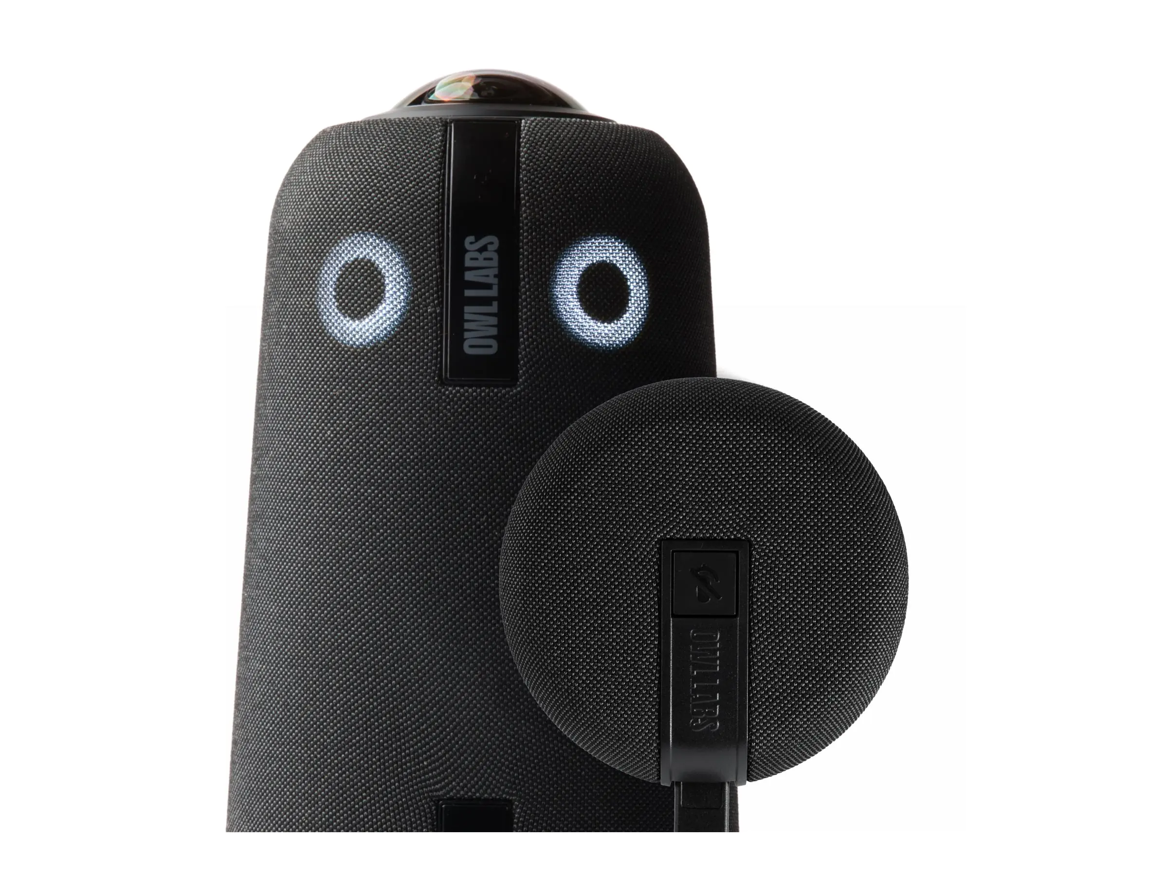 Owl Labs Meeting Owl 4+ - Videokonferenzkomponente - holzkohlefarben - mit Owl Labs Expansion Mic