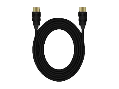 MediaRange - HDMI mit Ethernetkabel - HDMI (S) bis HDMI (S) - 5 m - Dreifachisolierung - Schwarz - rund, 4K Unterstützung