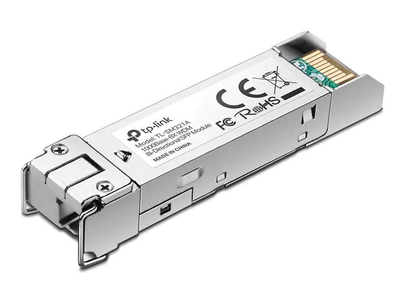 TP-Link TL-SM321A V3 - SFP (Mini-GBIC)-Transceiver-Modul - 1GbE - 1000Base-BX - LC/UPC Einzelmodus - bis zu 20 km - 1310 (RX) / 1550 (TX) nm TP-Link TL-SM321A V3 - SFP (Mini-GBIC)-Transceiver-Modul - 1GbE - 1000Base-BX - LC/UPC Einzelmodus - bis zu 20 km - 1310 (RX) / 1550 (TX) nm