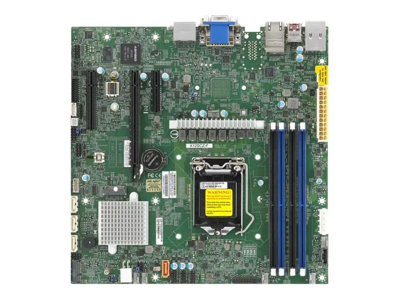 SUPERMICRO X12SCZ-QF - Motherboard - micro ATX - LGA1200-Sockel - Q470 Chipsatz - USB 3.2 Gen 2 - 2 x Gigabit LAN - Onboard-Grafik - HD Audio