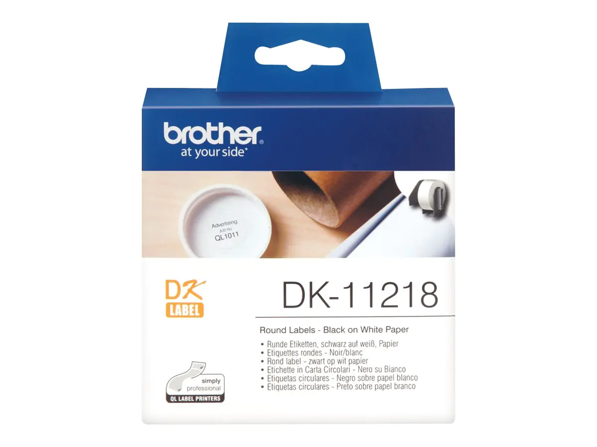 Brother DK-11218 - Schwarz auf Weiß - Rolle (2,4 cm) DK11218