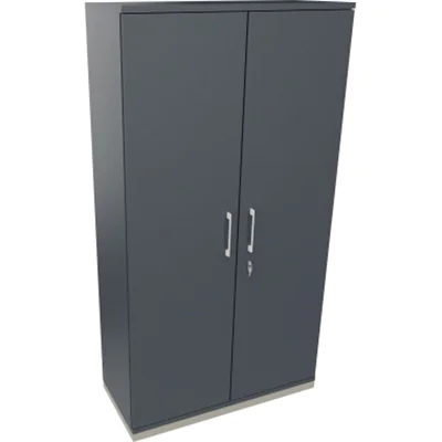 Flügeltürenschrank 5OH B1000xT442xH1869 si/Lavagrau