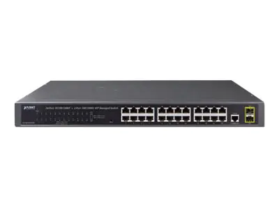 PLANET GS-4210-24T2S - Switch - managed - 24 x 10/100/1000 + 2 x SFP - Desktop, an Rack montierbar