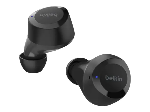 Belkin SoundForm Bolt - True Wireless-Kopfhörer mit Mikrofon - im Ohr - Bluetooth - Schwarz - für Apple iPhone 14, 14 Plus, 14 Pro, 14 Pro Max; Samsung Galaxy S22 5G, S22 Ultra 5G, S22+ 5G