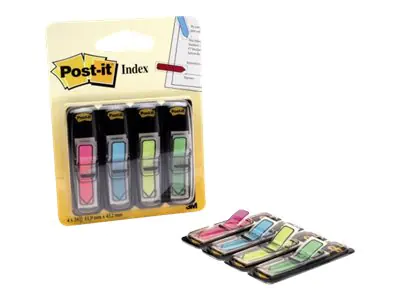 3M Post-it Index 684ARR4 - Index-Streifen mit Spender - 11.9 x 43.2 mm - Pfeil - 96 Blatt (4 x 24)