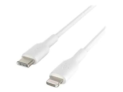 Belkin BOOST CHARGE - Lightning-Kabel - 24 pin USB-C männlich zu Lightning männlich - 1 m - weiß - USB-Stromversorgung (18 W) Belkin BOOST CHARGE - Lightning-Kabel - 24 pin USB-C männlich zu Lightning männlich - 1 m - weiß - USB-Stromversorgung (18 W)