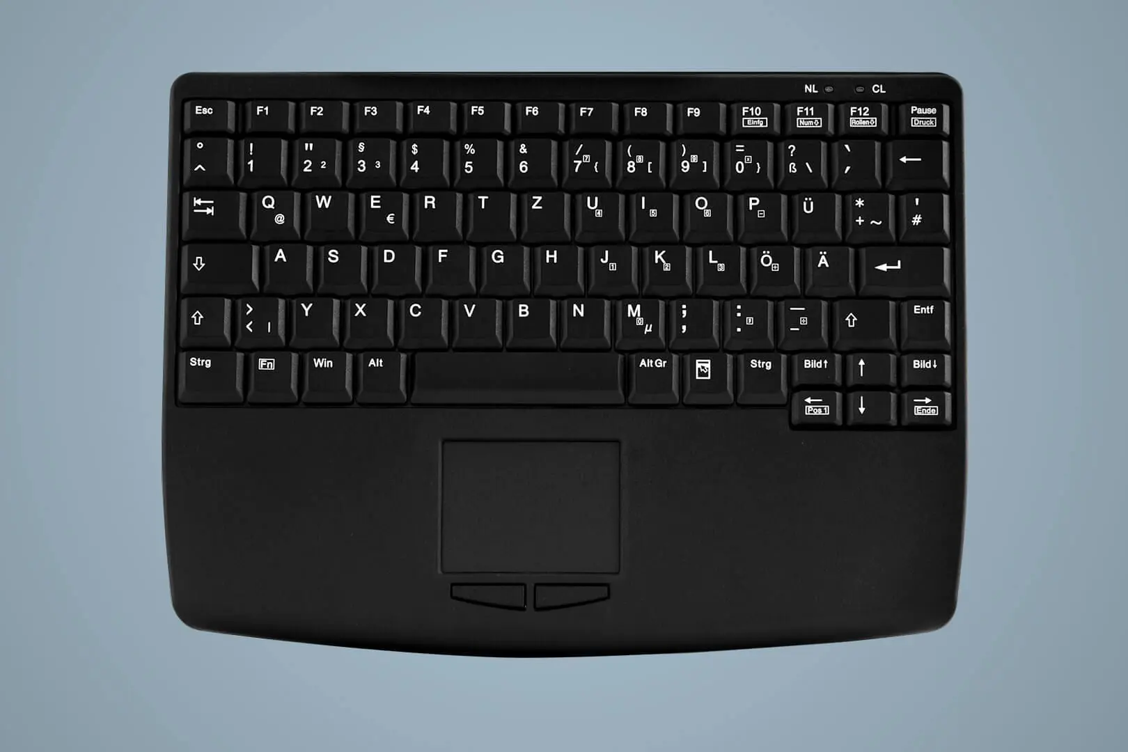 Active Key AK-4450-GFU - Tastatur - kabellos - 2.4 GHz - US International - Schwarz