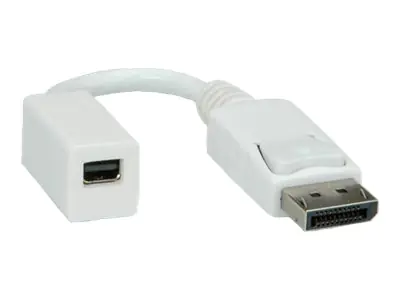Roline - DisplayPort-Adapter - Mini DisplayPort (W) zu DisplayPort (M) - 15 cm - weiß Roline - DisplayPort-Adapter - Mini DisplayPort (W) zu DisplayPort (M) - 15 cm - weiß