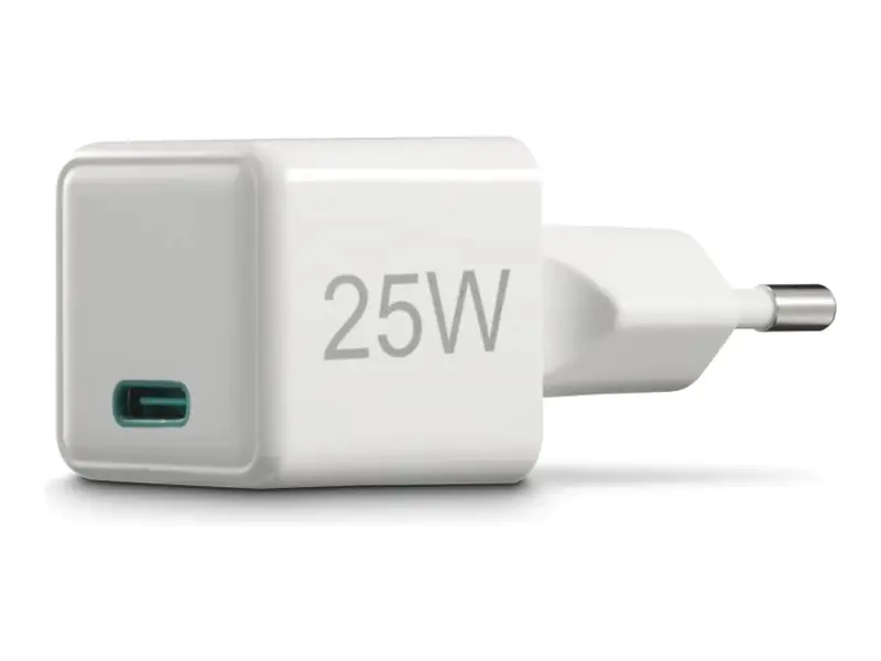 Hama Schnellladegeraet USB-C PD/Qualcomm Super-Mini-Charger 25 W Weiß