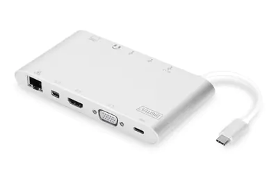 Digitus Universal - Dockingstation - USB-C - VGA, HDMI, Mini DP - GigE Digitus Universal - Dockingstation - USB-C - VGA, HDMI, Mini DP - GigE