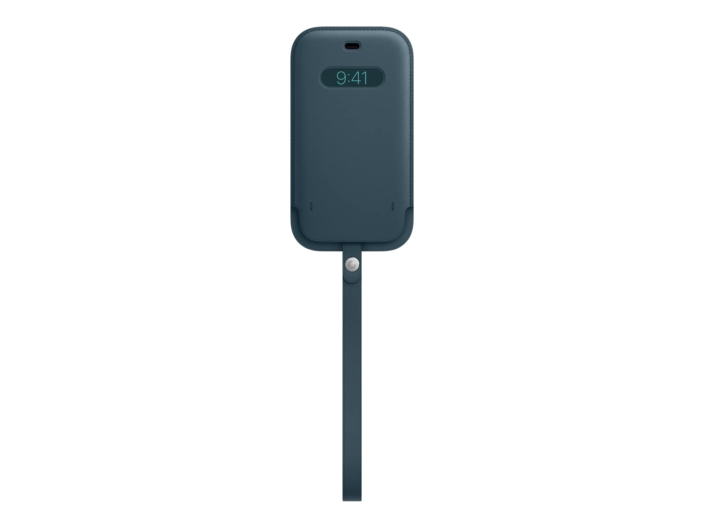 Apple Sleeve with MagSafe - Schutzhülle für Mobiltelefon - Leder - Baltic Blue - für iPhone 12, 12 Pro
