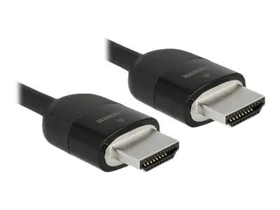 Delock Premium - Premium Highspeed - HDMI-Kabel mit Ethernet - HDMI männlich zu HDMI männlich - 3 m - dreifach abgeschirmtes Twisted-Pair-Kabel - Schwarz - 4K Unterstützung, Dolby DTS-HD Master Audio-Unterstützung