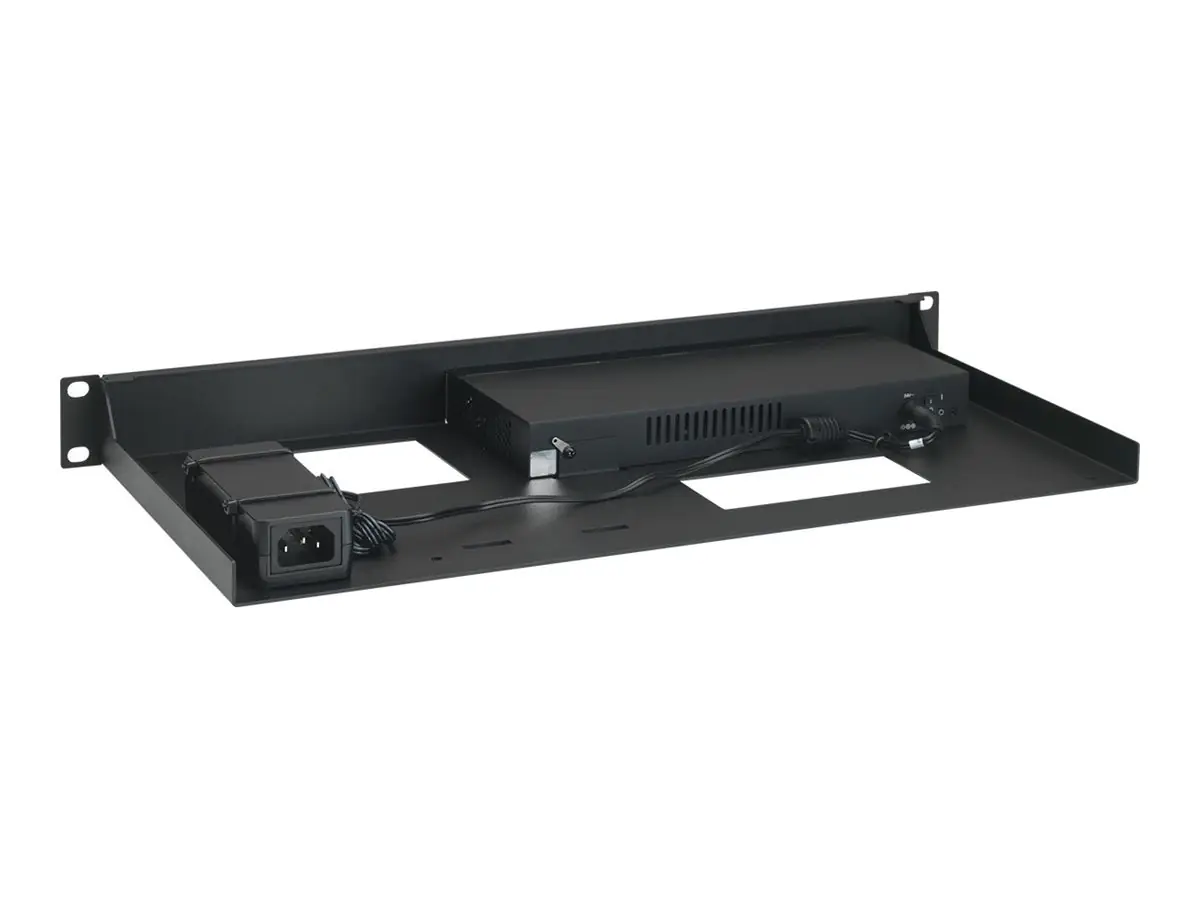 Rackmount.IT RM-SW-T8 - Montagesatz für Netzwerkgeräte - Rack montierbar - RAL 9005 - 1U - 48.3 cm (19") - für SonicWall Switch SWS12-8, SWS12-8POE
