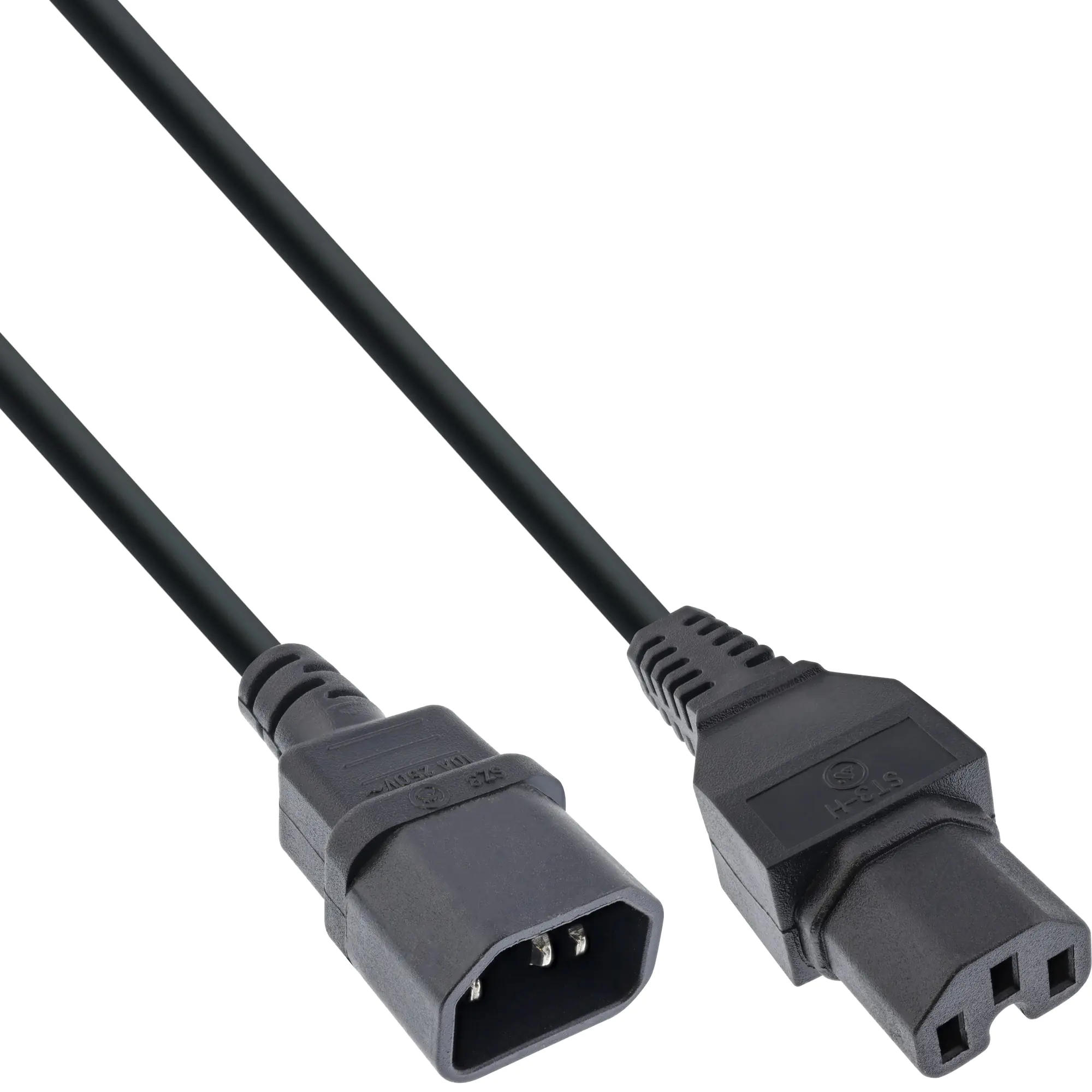 InLine - Spannungsversorgungs-Verlängerungskabel - IEC 60320 C14 bis IEC 60320 C15 - 2 m - Schwarz InLine - Spannungsversorgungs-Verlängerungskabel - IEC 60320 C14 bis IEC 60320 C15 - 2 m - Schwarz