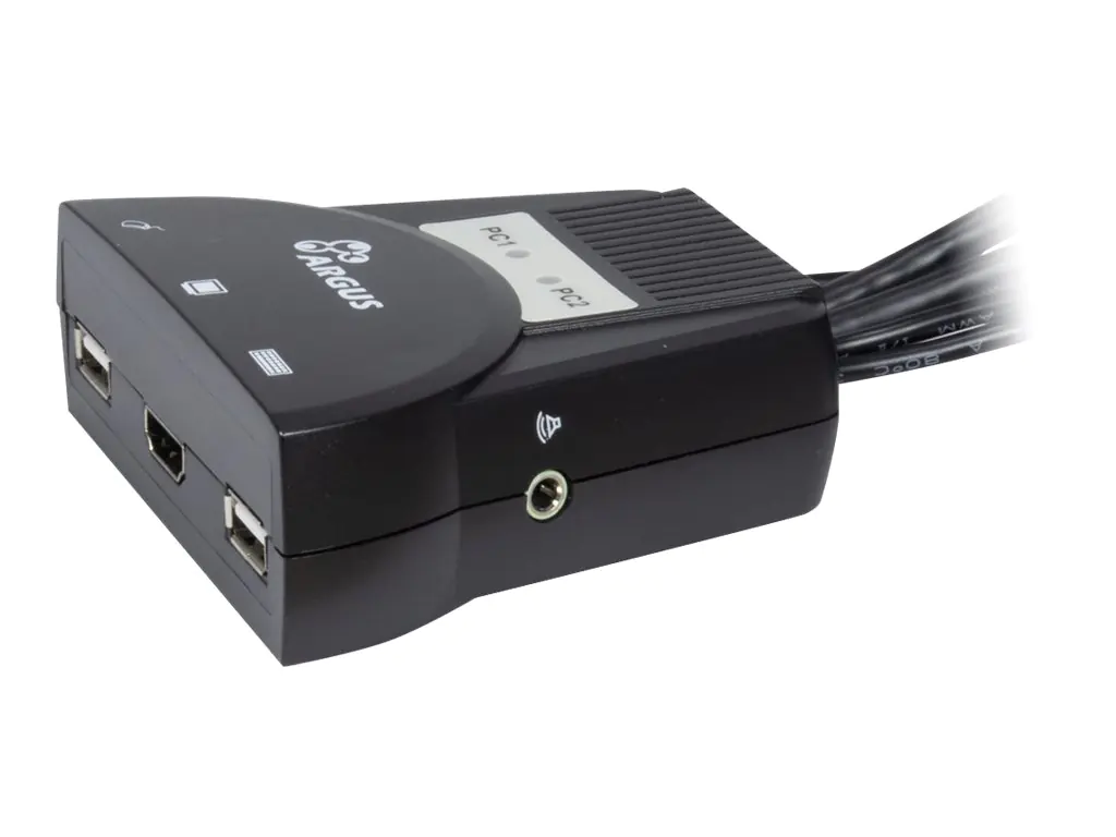 Argus KVM-LS-21HA HDMI - KVM-/Audio-Switch - 2 x KVM/Audio - Desktop