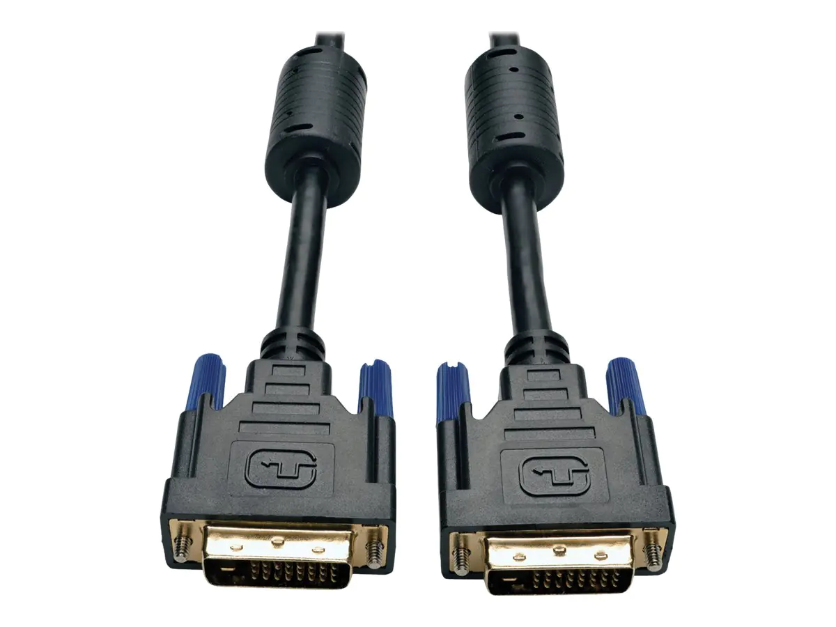 Eaton Tripp Lite Series DVI Dual Link Cable, Digital TMDS Monitor Cable (DVI-D M/M), 10 ft. (3.05 m) - DVI-Kabel - DVI-D (M) zu DVI-D (M) - 3 m - geformt - Schwarz