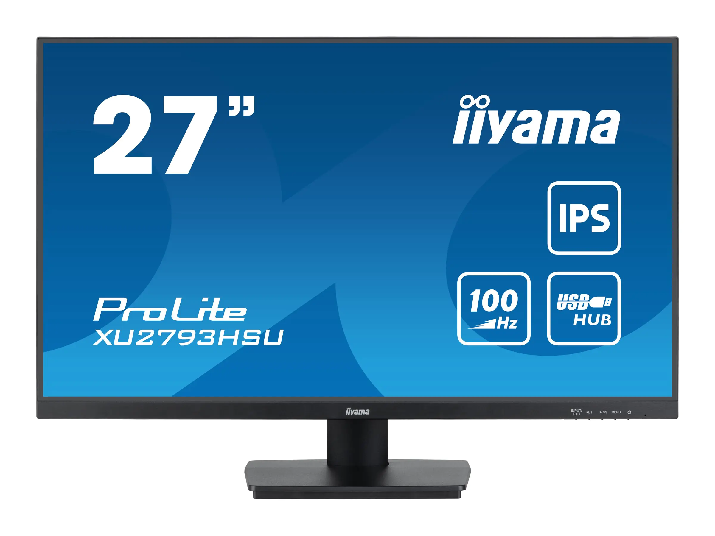 iiyama ProLite XU2793HSU-B6 - LED-Monitor - 68.6 cm (27") - 1920 x 1080 Full HD (1080p) @ 100 Hz - IPS - 250 cd/m² - 1000:1 - 1 ms - HDMI, DisplayPort - Lautsprecher - mattschwarz