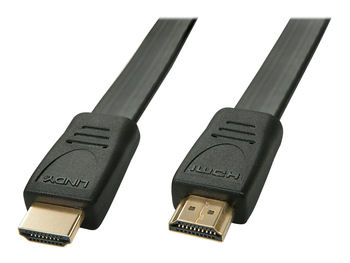 Lindy - HDMI-Kabel - HDMI (M) bis HDMI (M) - 1 m - abgeschirmt - Schwarz - geformt, flach, 4K Unterstützung
